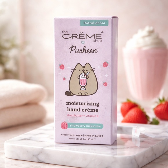 Pusheen Other - The Crème Shop, Pusheen Hand Crème Limited Edition Strawberry Milkshake
